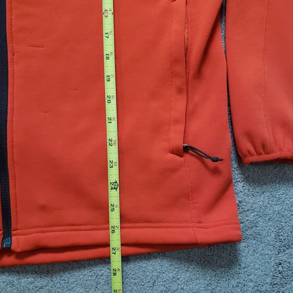 Vintage Y2K The North Face Size Medium Mens Orange Full Zip Long Sleeve Fleece
